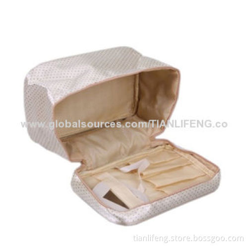 Lovely dot hand carry makeup bag for ladies